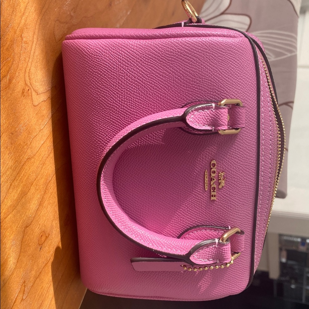 Coach Purple-Pink Mini Satchel with Gold Hardware - Picture 14 of 17